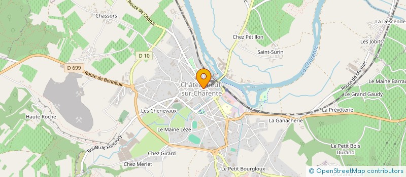 localisation de l'entreprise PHARMACIE DE L'HOTEL DE VILLE à CHATEAUNEUF-SUR-CHARENTE