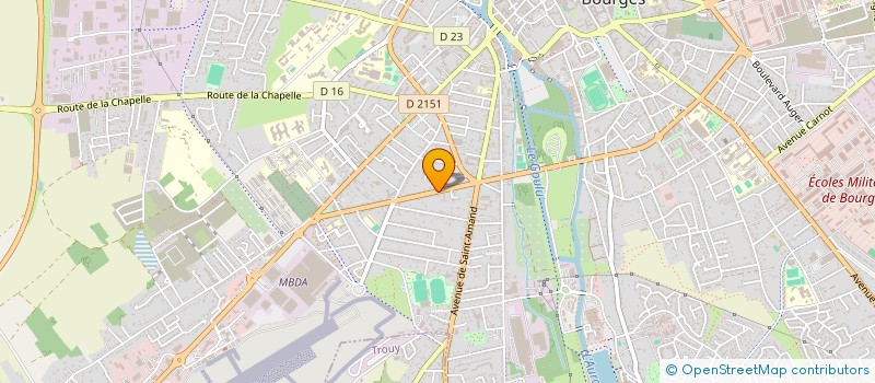 localisation de l'entreprise PHARMACIE DE L'INDUSTRIE  BOURGES