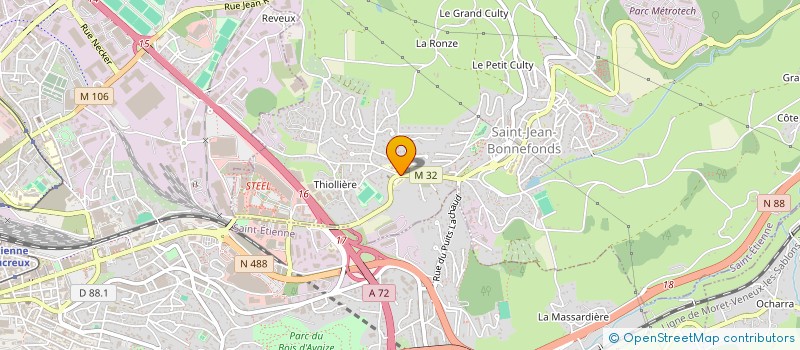 localisation de l'entreprise PHARMACIE DE LA BARAILLERE  SAINT-JEAN-BONNEFONDS