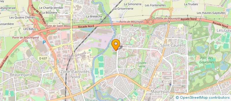localisation de l'entreprise PHARMACIE DE LA BELLANGERAIS à RENNES