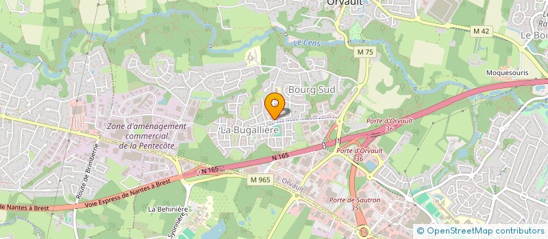 localisation de l'entreprise PHARMACIE DE LA BUGALLIERE à ORVAULT