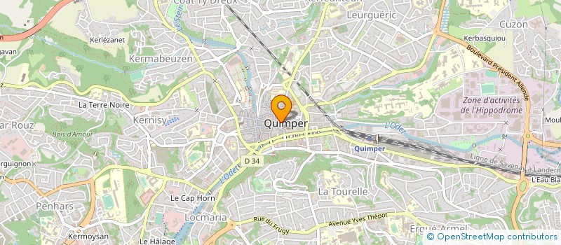localisation de l'entreprise PHARMACIE DE LA CATHEDRALE à QUIMPER