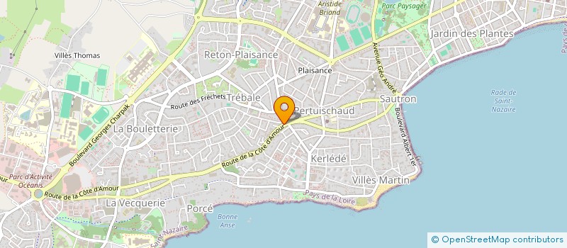 localisation de l'entreprise PHARMACIE DE LA COTE D'AMOUR  SAINT-NAZAIRE