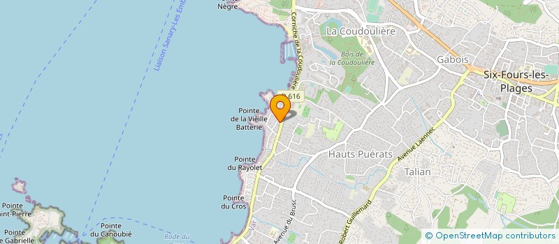 localisation de l'entreprise PHARMACIE DE LA COUDOULIERE à SIX-FOURS-LES-PLAGES