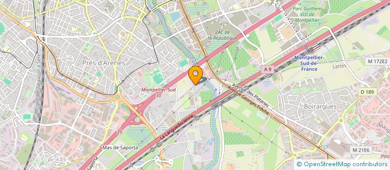 localisation de l'entreprise PHARMACIE DE LA COUGOURLUDE à LATTES