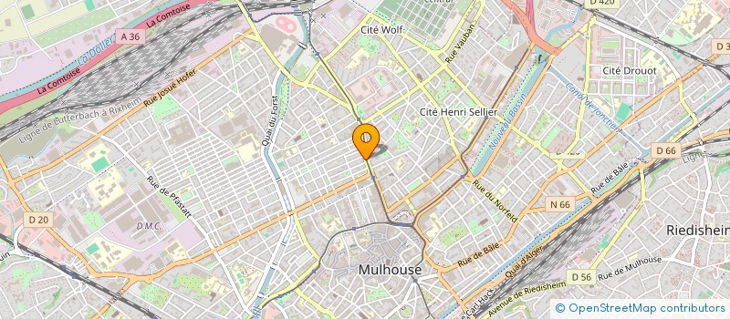 localisation de l'entreprise PHARMACIE DE LA CROIX BLANCHE  MULHOUSE