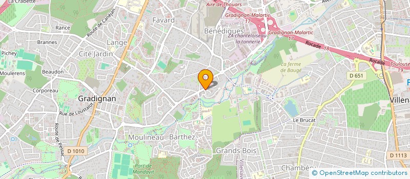 localisation de l'entreprise PHARMACIE DE LA CROIX DE MONJOUS (SNC) à GRADIGNAN