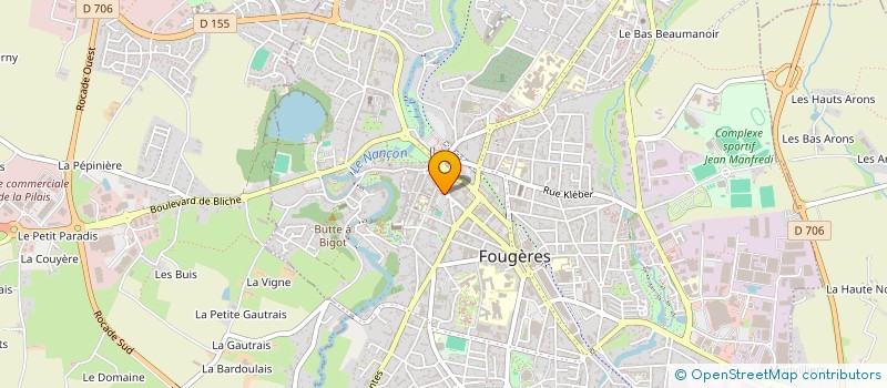 localisation de l'entreprise PHARMACIE DE LA DOUVE  FOUGERES