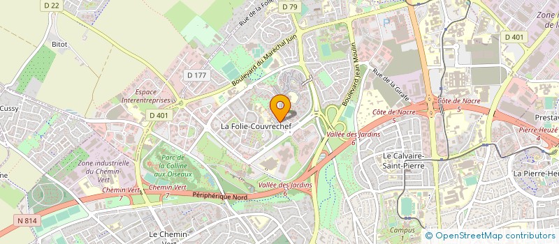 localisation de l'entreprise PHARMACIE DE LA FOLIE COUVRECHEF à CAEN