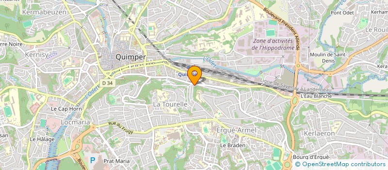 localisation de l'entreprise PHARMACIE DE LA FONTAINE à QUIMPER