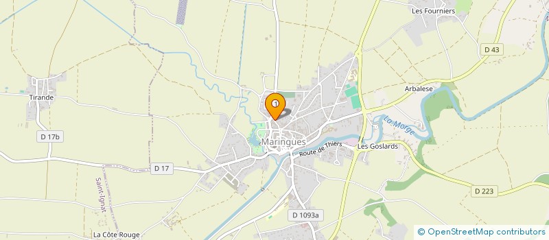 localisation de l'entreprise PHARMACIE DE LA FONTAINE  MARINGUES