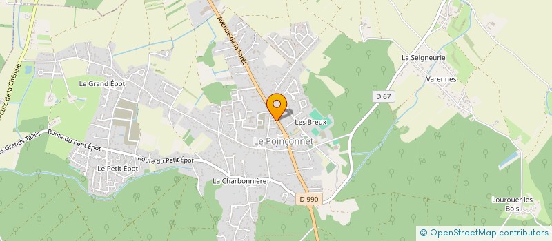 localisation de l'entreprise PHARMACIE DE LA FORET à LE POINCONNET