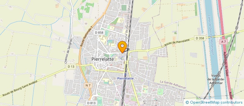 localisation de l'entreprise PHARMACIE DE LA GARE à PIERRELATTE