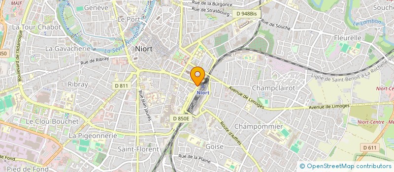 localisation de l'entreprise PHARMACIE DE LA GARE  NIORT