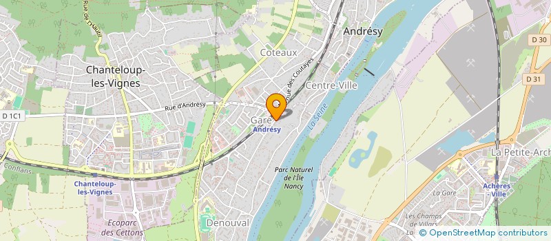 localisation de l'entreprise PHARMACIE DE LA GARE  ANDRESY