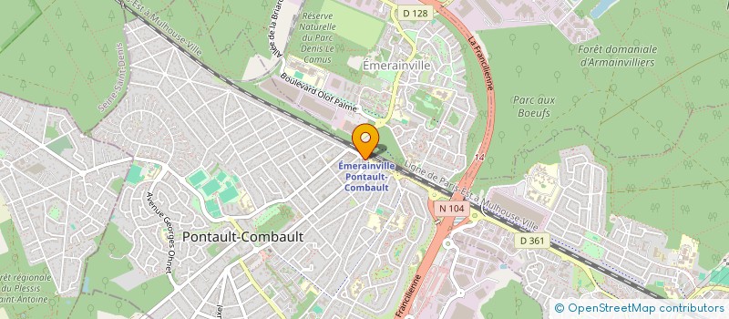 localisation de l'entreprise PHARMACIE DE LA GARE DE PONTAULT à PONTAULT-COMBAULT