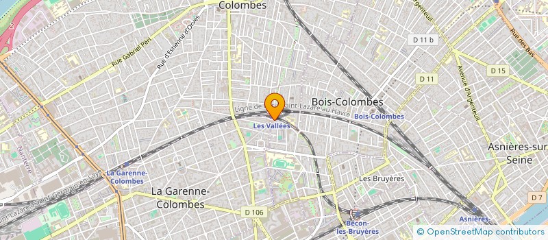 localisation de l'entreprise PHARMACIE DE LA GARE DES VALLEES à BOIS COLOMBES