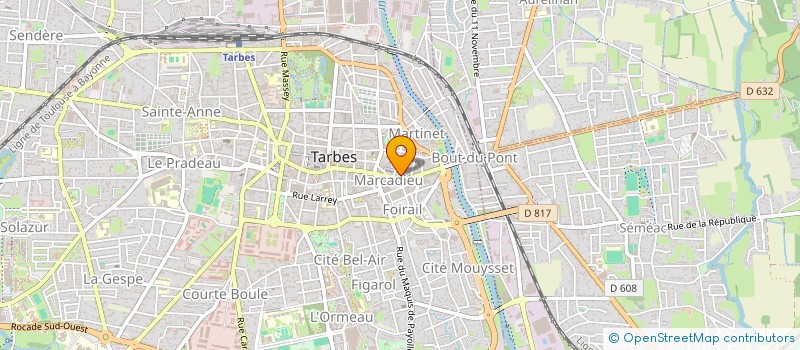 localisation de l'entreprise PHARMACIE DE LA HALLE à TARBES