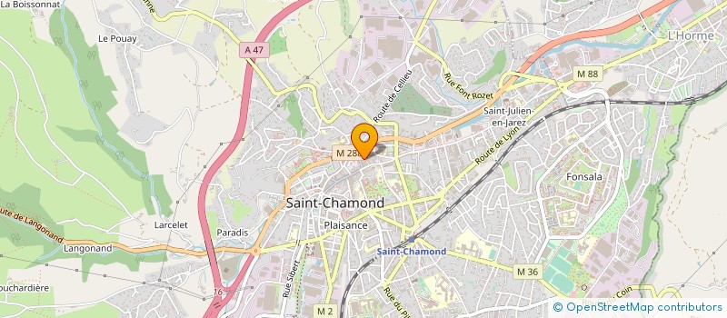 localisation de l'entreprise PHARMACIE DE LA HALLE à SAINT-CHAMOND