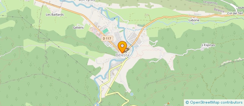 localisation de l'entreprise PHARMACIE DE LA HAUTE VALLEE DE L'HERS à BELESTA