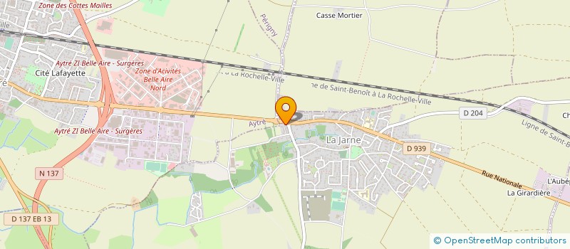 localisation de l'entreprise PHARMACIE DE LA JARNE  LA JARNE