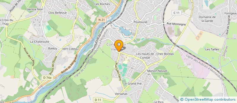 localisation de l'entreprise PHARMACIE DE LA MAIRIE à CONDAT-SUR-VIENNE