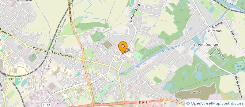 localisation de l'entreprise PHARMACIE DE LA MAIRIE  BEUVRY