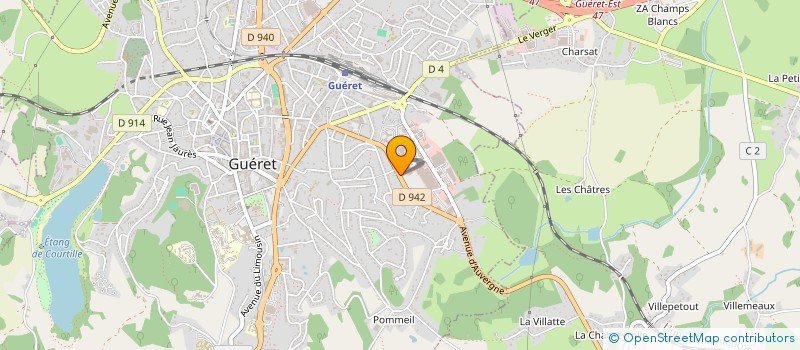 localisation de l'entreprise PHARMACIE DE LA MARCHE  GUERET