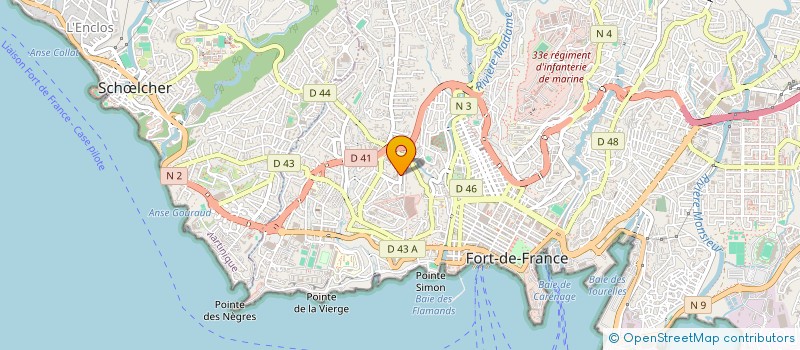 localisation de l'entreprise PHARMACIE DE LA MEDICALE DE CLAIRIERE à FORT-DE-FRANCE
