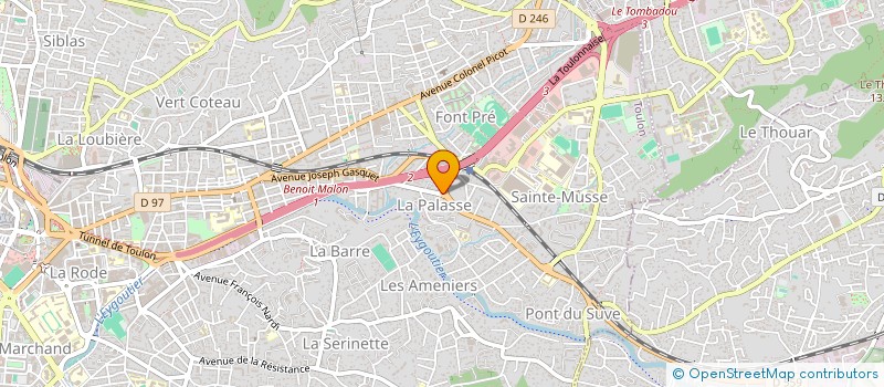 localisation de l'entreprise PHARMACIE DE LA PALASSE  TOULON