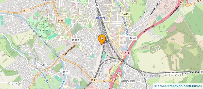 localisation de l'entreprise PHARMACIE DE LA PEPINIERE à BELFORT
