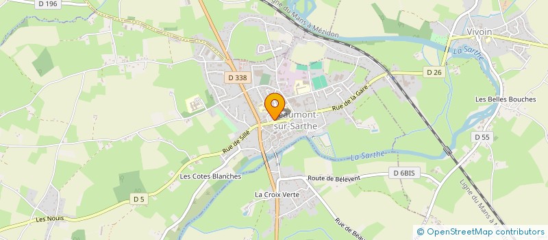 localisation de l'entreprise PHARMACIE DE LA PLACE DUFOUR  BEAUMONT-SUR-SARTHE