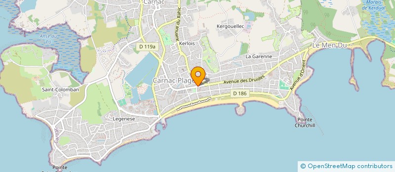 localisation de l'entreprise PHARMACIE DE LA PLAGE  CARNAC