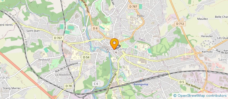 localisation de l'entreprise PHARMACIE DE LA PLOMEE  GUINGAMP