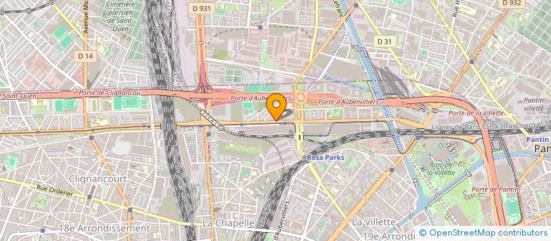 localisation de l'entreprise PHARMACIE DE LA PORTE D'AUBERVILLIERS  PARIS