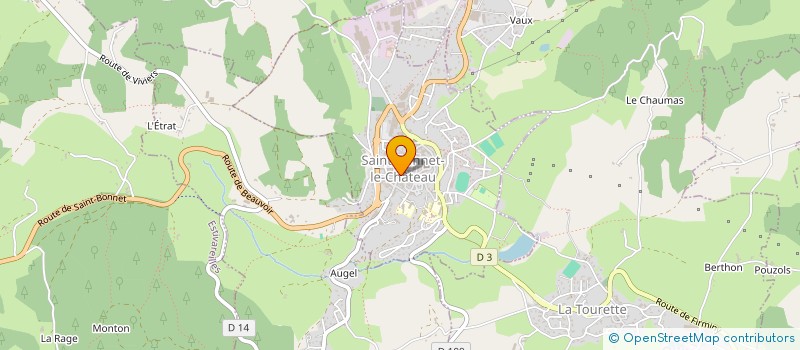 localisation de l'entreprise PHARMACIE DE LA PORTE D'AUVERGNE à SAINT-BONNET-LE-CHATEAU