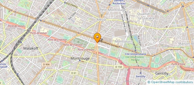 localisation de l'entreprise PHARMACIE DE LA PORTE D'ORLEANS  PARIS 14