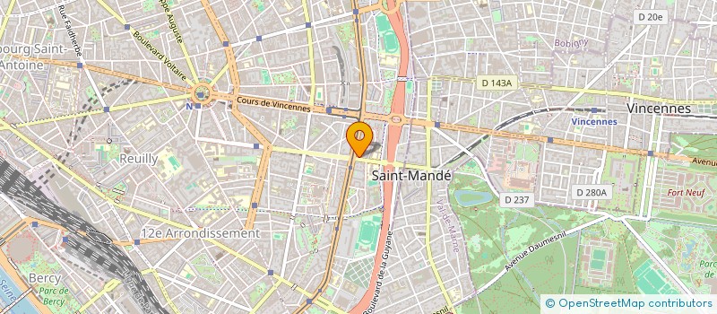 localisation de l'entreprise PHARMACIE DE LA PORTE DE SAINT-MANDE  PARIS