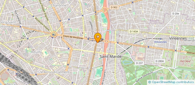 localisation de l'entreprise PHARMACIE DE LA PORTE DE VINCENNES à PARIS