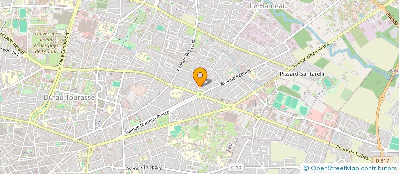 localisation de l'entreprise PHARMACIE DE LA PORTE DES PYRENEES à PAU