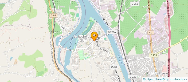 localisation de l'entreprise PHARMACIE DE LA ROCHE DE GLUN  LA ROCHE-DE-GLUN