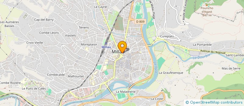 localisation de l'entreprise PHARMACIE DE LA TINE à MILLAU