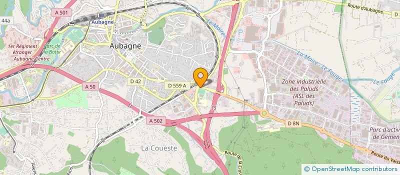 localisation de l'entreprise PHARMACIE DE LA TOURTELLE à AUBAGNE