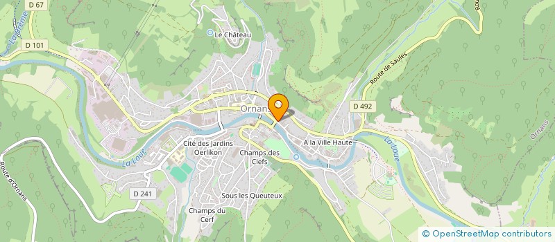 localisation de l'entreprise PHARMACIE DE LA VALLEE à ORNANS
