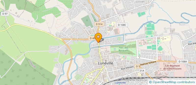 localisation de l'entreprise PHARMACIE DE LA VEZOUZE à LUNEVILLE