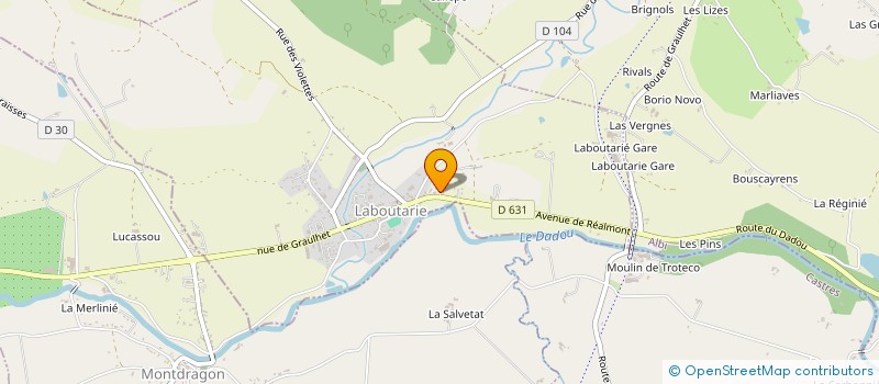 localisation de l'entreprise PHARMACIE DE LABOUTARIE  LABOUTARIE