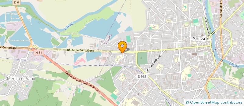 localisation de l'entreprise PHARMACIE DE MAUPAS à SOISSONS