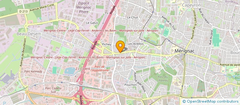 localisation de l'entreprise PHARMACIE DE MERIGNAC SORTIE 10  MERIGNAC