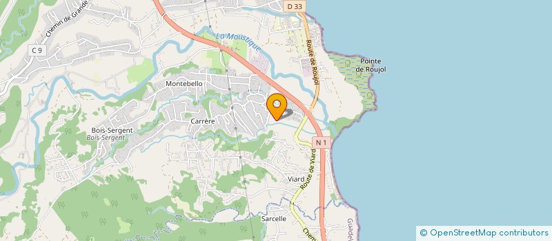 localisation de l'entreprise PHARMACIE DE MONTEBELLO  PETIT BOURG