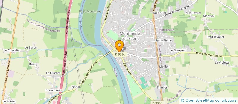 localisation de l'entreprise PHARMACIE DE MONTMERLE  MONTMERLE-SUR-SAONE